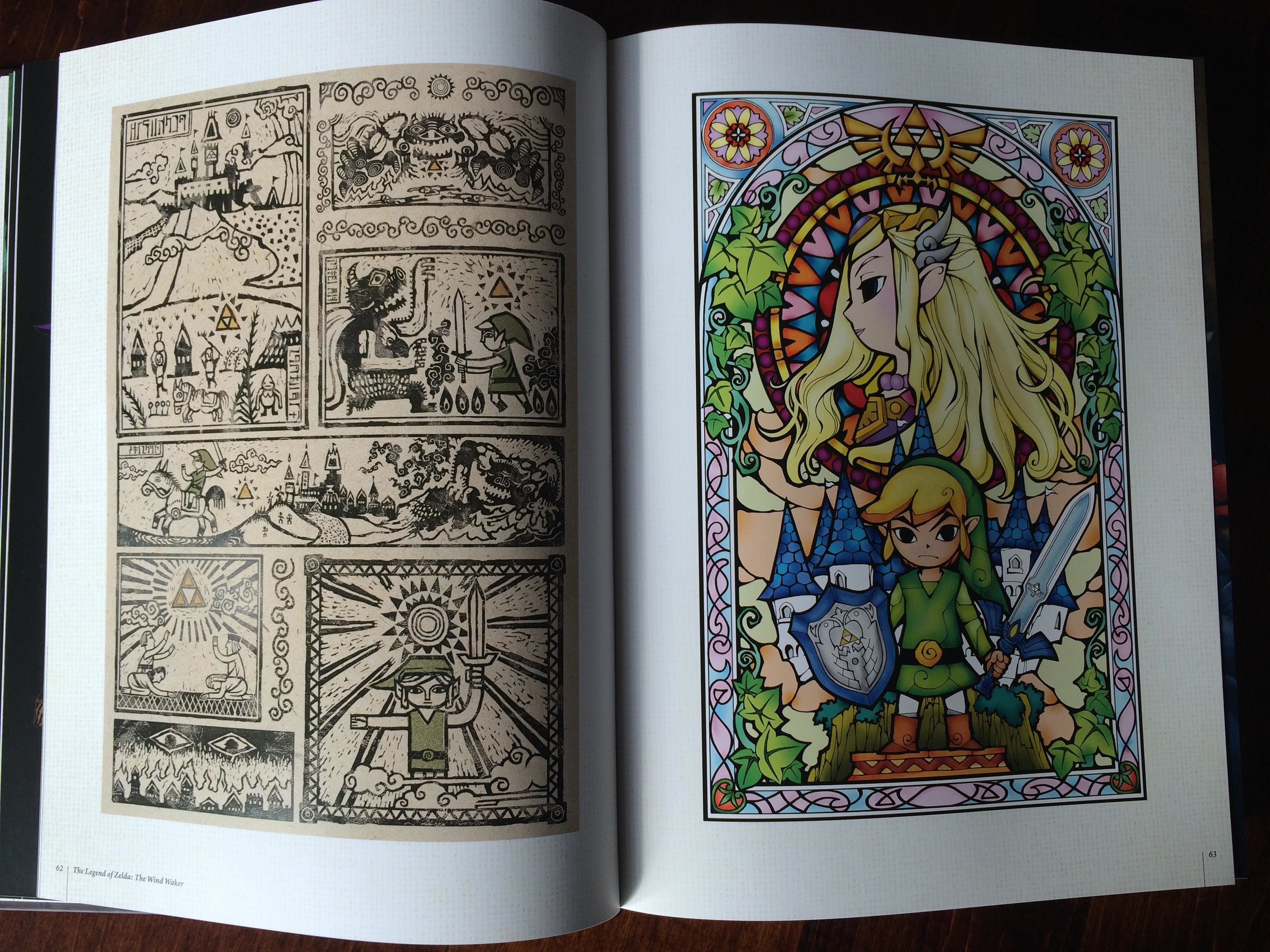 A photo from The Legend of Zelda: Art & Artifacts of gorgeous art from the opening of The Legend of Zelda: Wind Waker